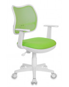 Кресло детское Бюрократ Ch-W797, обивка: сетка/ткань, цвет: салатовый/салатовый TW-18