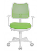 Кресло детское Бюрократ Ch-W797, обивка: сетка/ткань, цвет: салатовый/салатовый TW-18