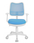 Кресло детское Бюрократ CH-W797, обивка: сетка/ткань, цвет: голубой/голубой TW-55