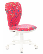 Кресло детское Бюрократ KD-W10, обивка: ткань, цвет: малиновый