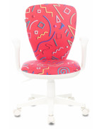 Кресло детское Бюрократ KD-W10AXSN, обивка: ткань, цвет: малиновый