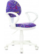 Кресло детское Бюрократ KD-3/WH/ARM, обивка: ткань, цвет: фиолетовый