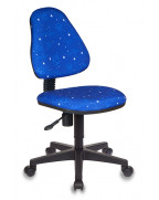 Кресло детское Бюрократ KD-4, обивка: ткань, цвет: синий, рисунок космос
