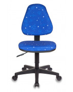 Кресло детское Бюрократ KD-4, обивка: ткань, цвет: синий, рисунок космос