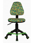 Кресло детское Бюрократ KD-4-F, обивка: ткань, цвет: зеленый, рисунок карандаши