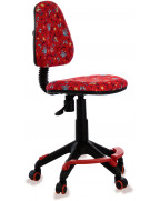 Кресло детское Бюрократ KD-4-F, обивка: ткань, цвет: красный, рисунок якоря