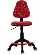 Кресло детское Бюрократ KD-4-F, обивка: ткань, цвет: красный, рисунок якоря