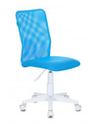 Кресло детское Бюрократ KD-9, обивка: сетка/ткань, цвет: голубой TW-55