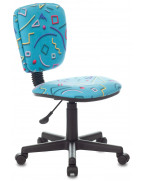Кресло детское Бюрократ CH-W204NX, обивка: ткань, цвет: голубой