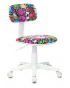 Кресло детское Бюрократ CH-W201NX, обивка: ткань, цвет: мультиколор, рисунок маскарад