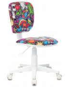 Кресло детское Бюрократ CH-W204NX, обивка: ткань, цвет: мультиколор, рисунок маскарад