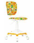 Кресло детское Бюрократ CH-W204/F, обивка: ткань, цвет: оранжевый, рисунок бэнг