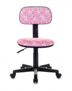 Кресло детское Бюрократ CH-201NX, обивка: ткань, цвет: розовый, рисунок сердца Hearts-Pk