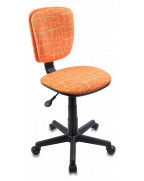 Кресло детское Бюрократ CH-204NX, обивка: ткань, цвет: оранжевый, рисунок жираф