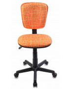 Кресло детское Бюрократ CH-204NX, обивка: ткань, цвет: оранжевый, рисунок жираф