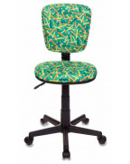Кресло детское Бюрократ CH-204NX, обивка: ткань, цвет: зеленый, рисунок карандаши