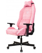 Кресло игровое Knight N1, обивка: ткань, цвет: розовый