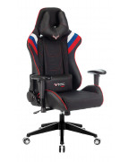 Кресло игровое Zombie VIKING 4 AERO, обивка: текстиль/эко.кожа, цвет: белый/синий/красный