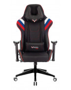 Кресло игровое Zombie VIKING 4 AERO, обивка: текстиль/эко.кожа, цвет: белый/синий/красный