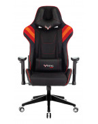 Кресло игровое Zombie VIKING 4 AERO, обивка: текстиль/эко.кожа, цвет: черный/красный