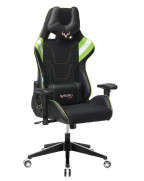 Кресло игровое Zombie VIKING 4 AERO, обивка: текстиль/эко.кожа, цвет: черный/салатовый