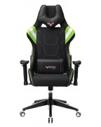 Кресло игровое Zombie VIKING 4 AERO, обивка: текстиль/эко.кожа, цвет: черный/салатовый