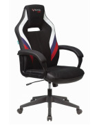 Кресло игровое Zombie VIKING 3 AERO, обивка: текстиль/эко.кожа, цвет: белый/синий/красный/черный
