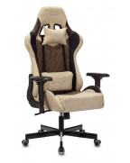 Кресло игровое Zombie VIKING 7 KNIGHT, обивка: текстиль/эко.кожа, цвет: коричневый/бежевый