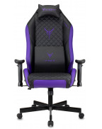 Кресло игровое Knight Explore, обивка: эко.кожа, цвет: черный/фиолетовый, рисунок ромбик
