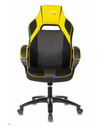 Кресло игровое Zombie VIKING 2 AERO, обивка: текстиль/эко.кожа, цвет: черный/желтый