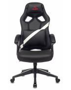Кресло игровое Zombie DRIVER, обивка: эко.кожа, цвет: черный/белый