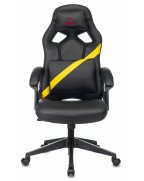 Кресло игровое Zombie DRIVER, обивка: эко.кожа, цвет: черный/желтый