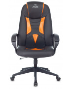 Кресло игровое Zombie 8, обивка: эко.кожа, цвет: черный/оранжевый