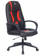 Кресло игровое Zombie 8, обивка: эко.кожа, цвет: черный/красный