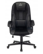 Кресло игровое Zombie 9, обивка: текстиль/эко.кожа, цвет: черный/серый