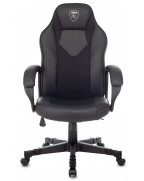 Кресло игровое Zombie Game 17, обивка: текстиль/эко.кожа, цвет: черный