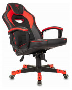 Кресло игровое Zombie GAME 16, обивка: текстиль/эко.кожа, цвет: черный/красный
