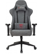 Кресло игровое Zombie Neo, обивка: ткань, цвет: серый
