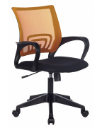 Кресло Бюрократ CH-695N, обивка: сетка/ткань, цвет: оранжевый/черный TW-11