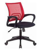 Кресло Бюрократ CH-695N, обивка: сетка/ткань, цвет: красный/черный TW-11
