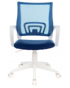 Кресло Бюрократ CH-W695NLT, обивка: сетка/ткань, цвет: темно-синий TW-10N
