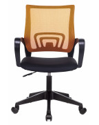 Кресло Бюрократ CH-695NLT, обивка: сетка/ткань, цвет: оранжевый/черный TW-11