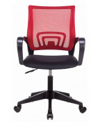 Кресло Бюрократ CH-695NLT, обивка: сетка/ткань, цвет: красный/черный TW-11