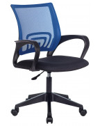 Кресло Бюрократ CH-695NLT, обивка: сетка/ткань, цвет: синий/черный TW-11