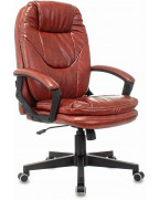 Кресло руководителя Бюрократ CH-868N, обивка: эко.кожа, цвет: коричневый
