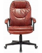 Кресло руководителя Бюрократ CH-868N, обивка: эко.кожа, цвет: коричневый