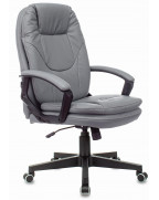 Кресло руководителя Бюрократ CH-868N, обивка: эко.кожа, цвет: серый