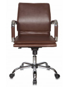 Кресло руководителя Бюрократ Ch-993-Low, обивка: эко.кожа, цвет: коричневый