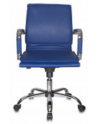 Кресло руководителя Бюрократ CH-993-Low, обивка: эко.кожа, цвет: синий