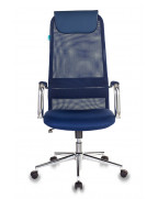 Кресло руководителя Бюрократ KB-9N, обивка: сетка/ткань, цвет: синий TW-10N